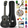 thumbnail image 1 of EVERJOYS 21" Soprano Ukulele Stringed Musical Instruments Beginner Kit w/ Free Online Lesson, Gig Bag, Strap, Digital Tuner, Spare String, Picks, Polishing Cloth, Rainbow Series, 1 of 10