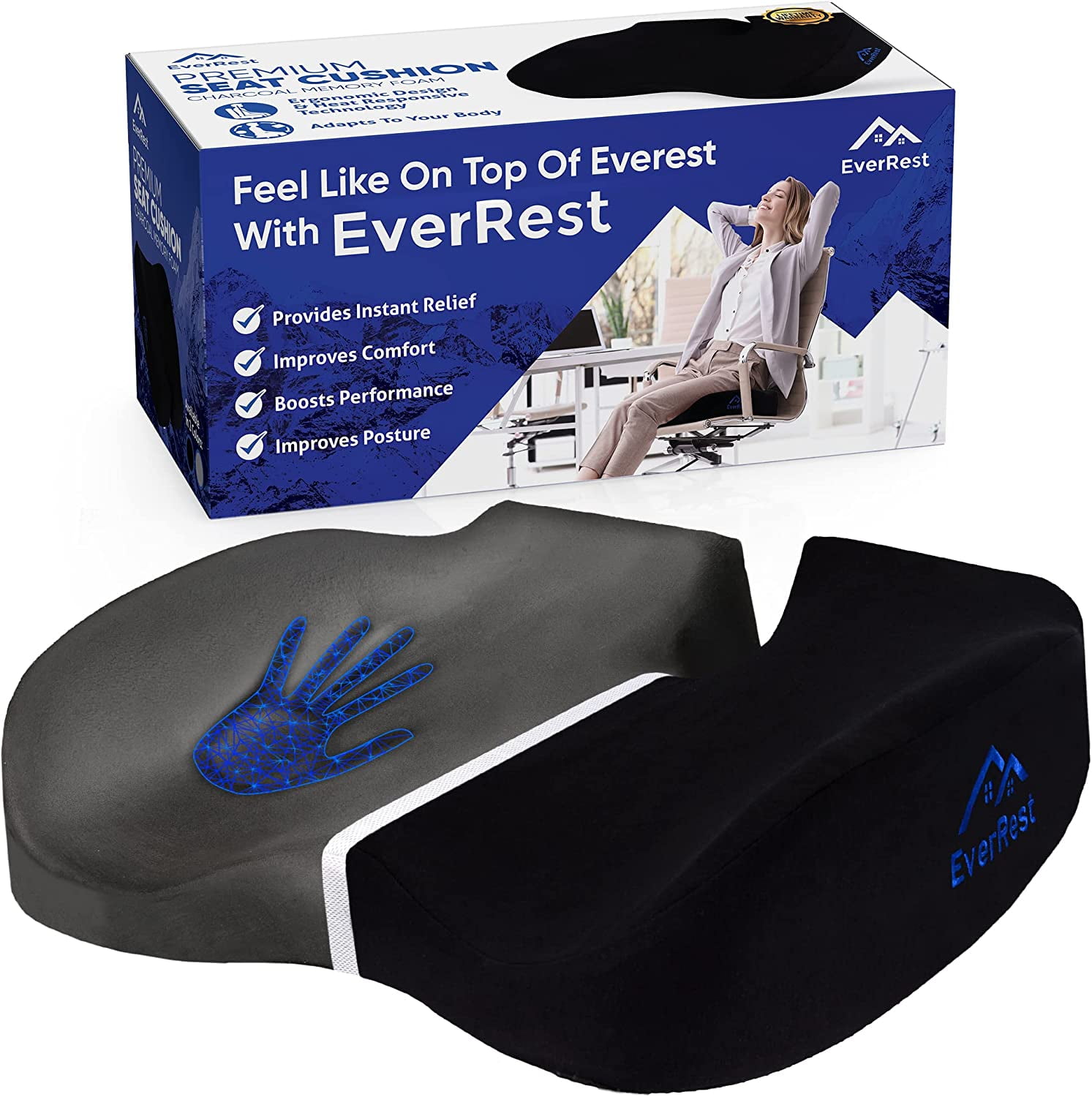 EVERREST Seat Cushion for Office Chair Plus Size Firm Extra Wide