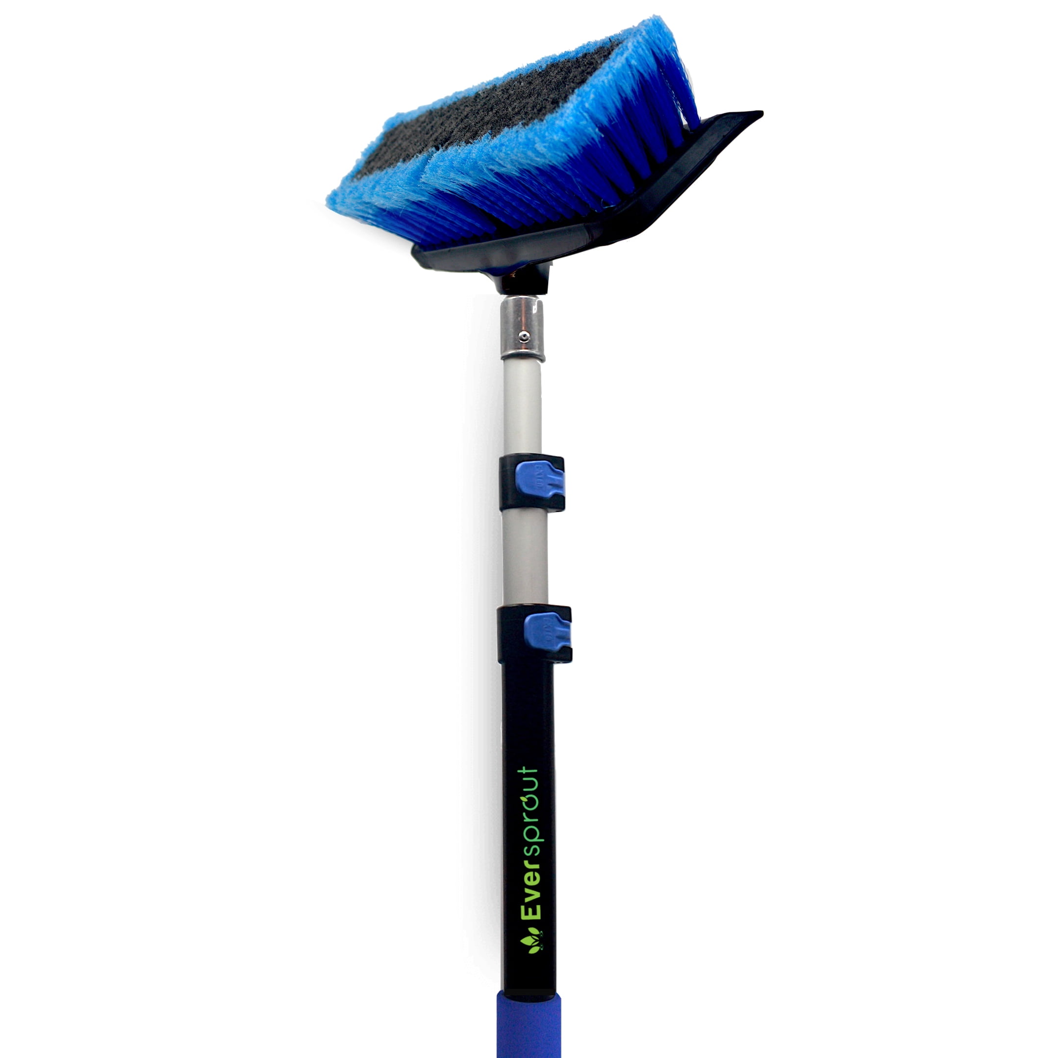 Eversprout 1.5-3 Foot Goliath Deck Stain Brush & Extension Pole Combo, Blue