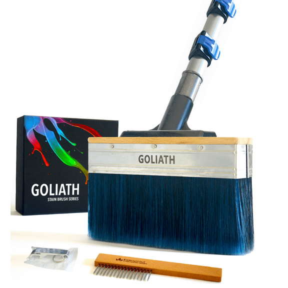EVERSPROUT 5-to-13 Foot Goliath Deck Stain Brush & Extension Pole Combo