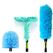 EVERSPROUT Duster 3-Pack | Hand-Packaged Cobweb Duster, Microfiber Feather Duster, Flexible Ceiling Fan Duster | Twists onto Standard 3/4 inch Threaded Poles Pole Sold SeparatelySoft Bristles