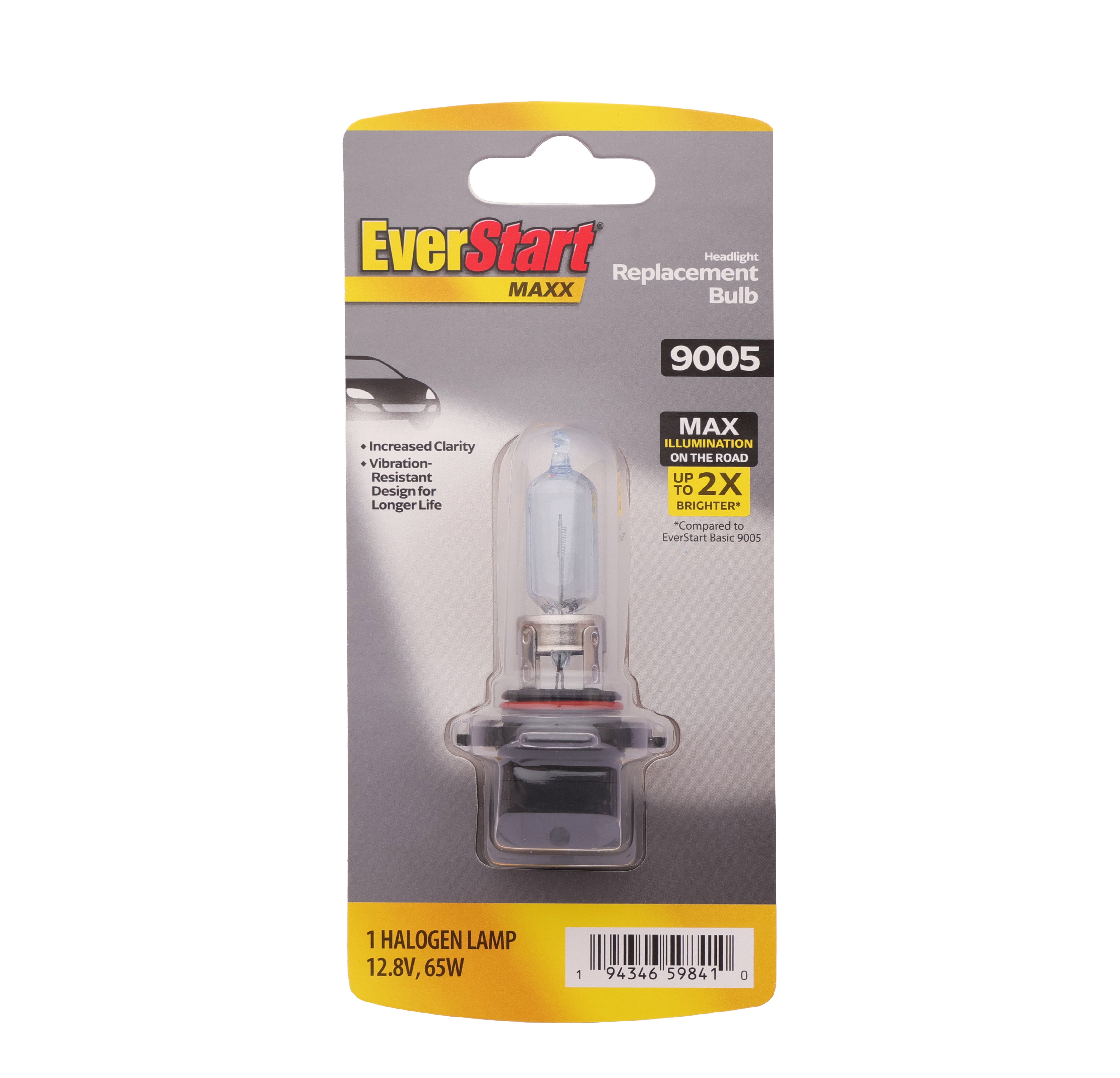 EverStart Maxx 9005 Halogen Headlight Bulb, 1 Pack, Compatible with Multiple Cars