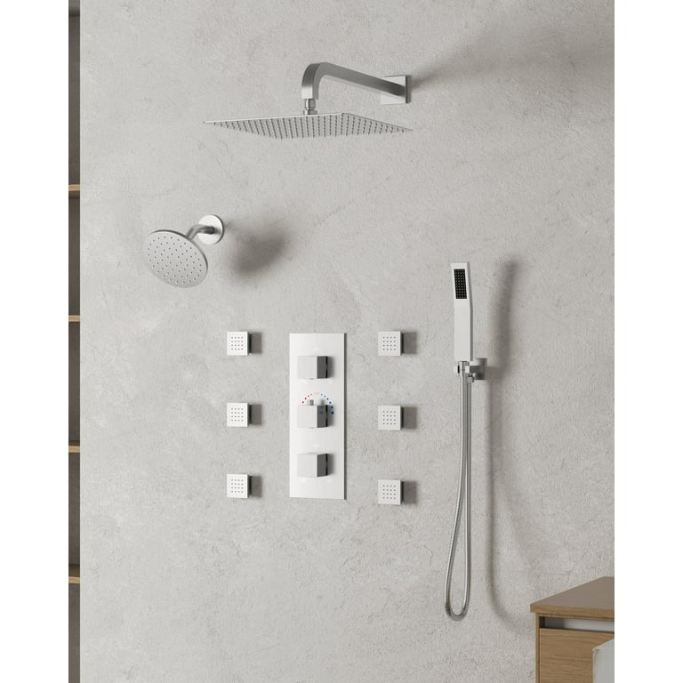 Hansgrohe Hansgrohe-General Brushed Nickel 1-Spray Rain Dual Shower Head 2-GPM (7.6-LPM)