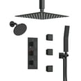 EVERSTEIN Rainfall 12 in. Square Dual Shower System, 1.8 GPM Muti Spray