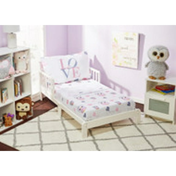 EVERYDAY KIDS 3-Piece Toddler Sheet Set - Woodland Owls