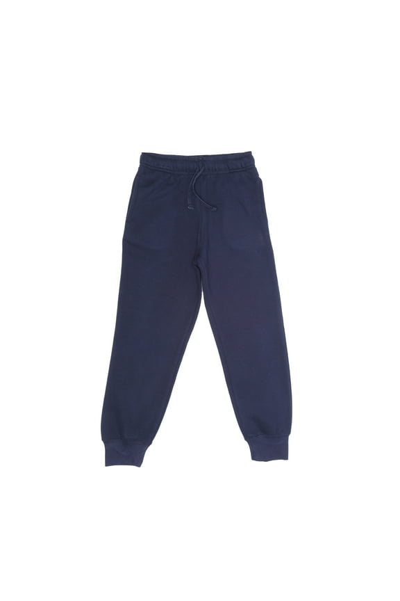 EVERYDAY KIDS Girls Navy Blue Cotton Fleece Sweatpants