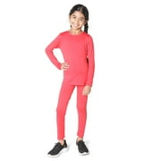 UNBRANDED EVERYDAY KIDS Girls Red Thermal Top and Bottom Underwear Set