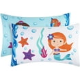 thumbnail image 1 of EVERYDAY KIDS Mermaid 2 Pack Pillowcase Set, 1 of 5