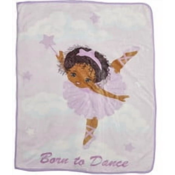 EVERYDAY KIDS Toddler Throw Blanket - Born to Dance African American Ballerina