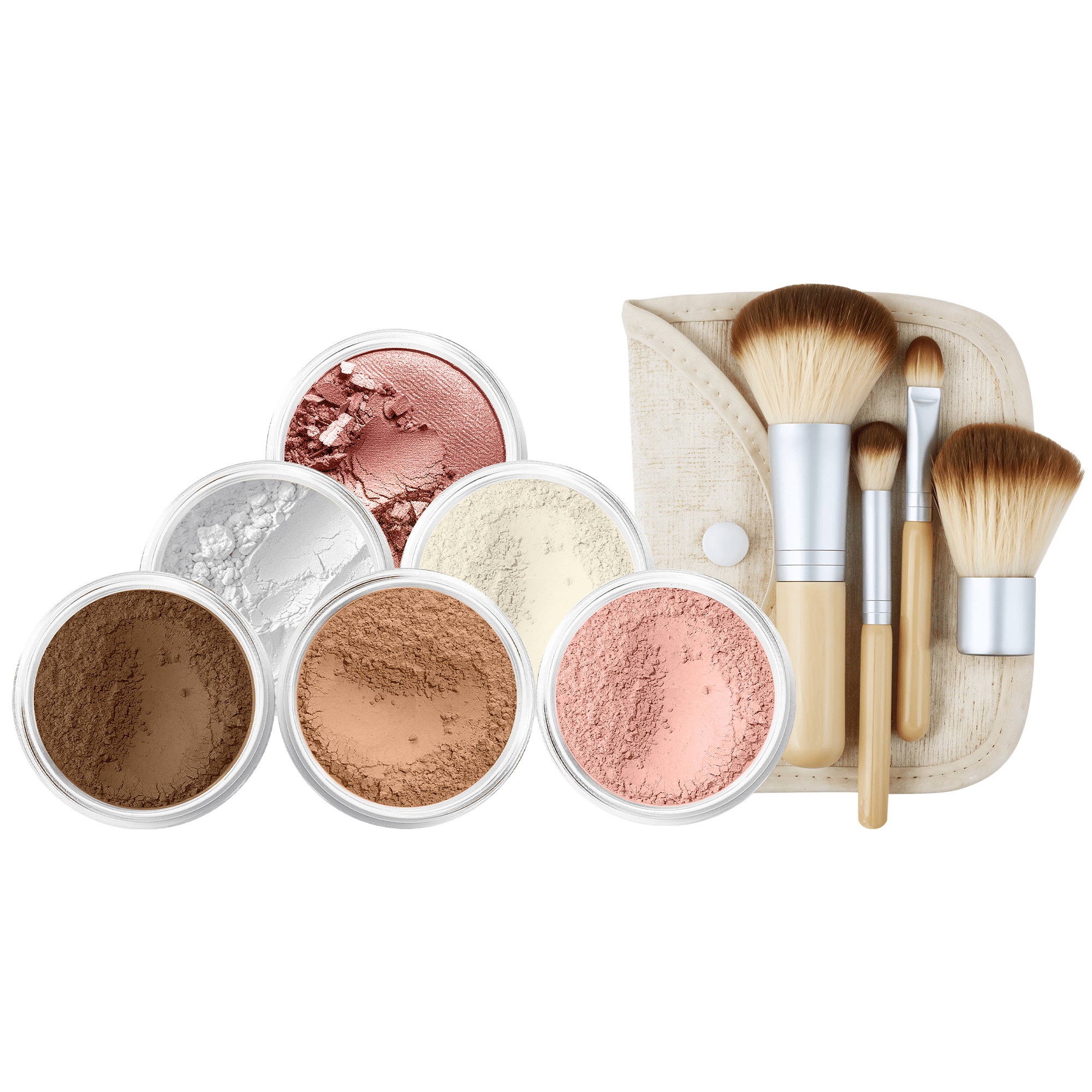 EVERYDAY KIT (EBONY) Full Size Mineral Makeup Set Matte Foundation Bare Face Sheer Powder Cover