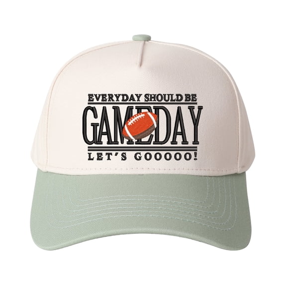 EVERYDAY SHOULD BE GAMEDAY LET'S GOOOO! Embroidered Patchwork Trucker Cap | Adjustable Unisex Snapback, Hype Essential