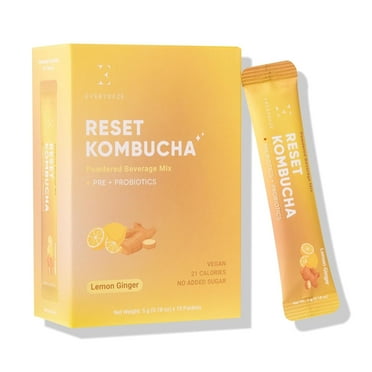 EVERYDAZE RESET KOMBUCHA- Lemon Ginger- 10 Packs
