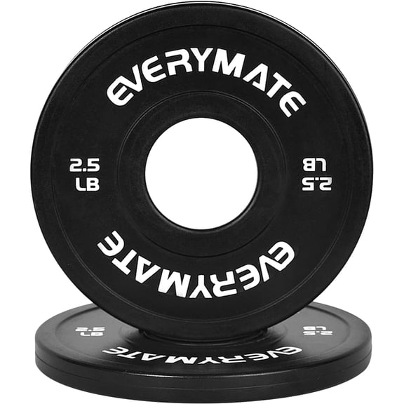 EVERYMATE Fractional Olympic Bumper Plates, 2 X 2.5 lbs
