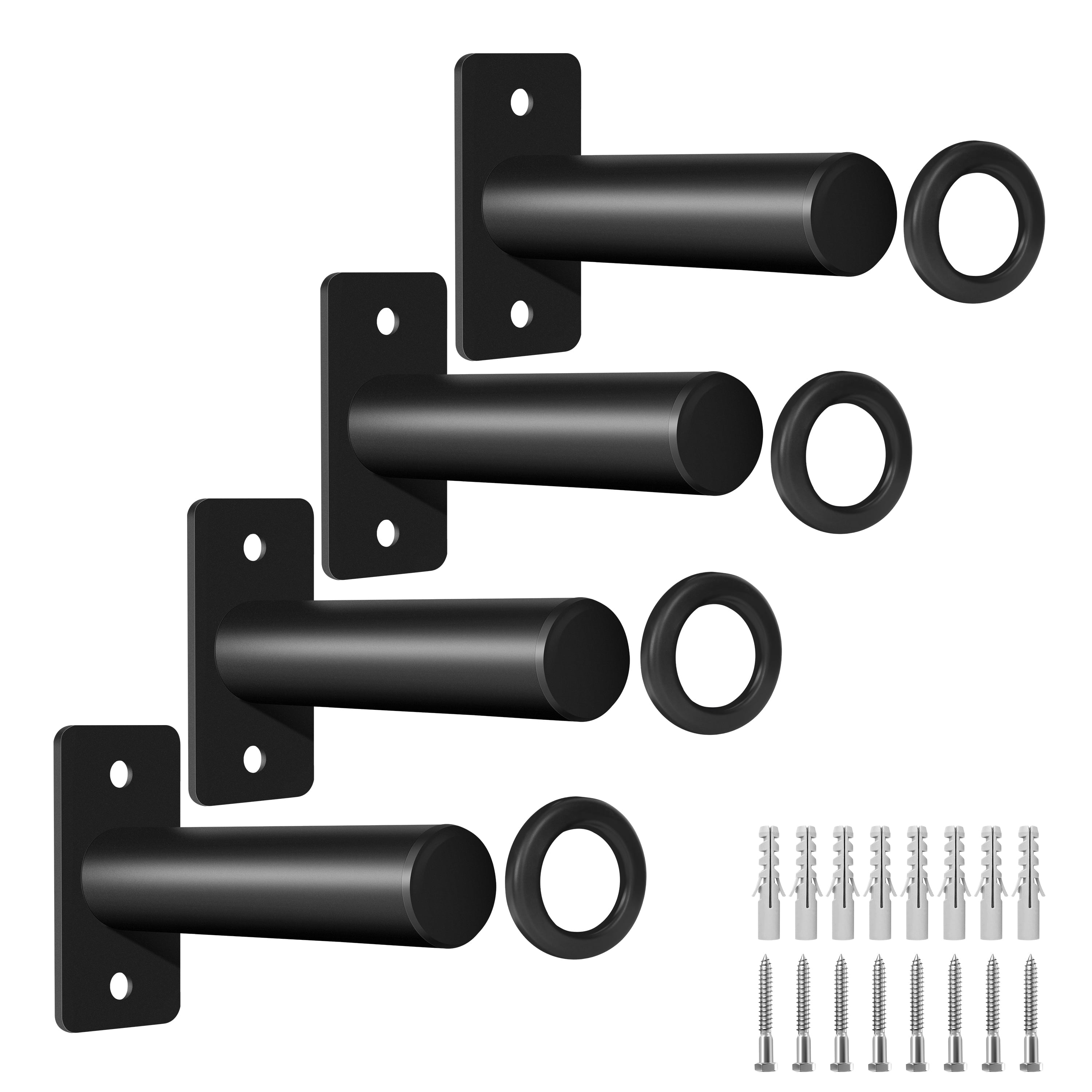 EVERYMATE Weight Plate Rack, Wall Mount Weight Plate Holder for Bumper Plates, Max Weight Capacity 330 lb, Home Gym Organizer