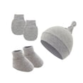 thumbnail image 1 of EVEXPLO Cotton Baby Gloves Soft Anti Scratching Newborn Mittens+ Hat+Foot Cover Set, 1 of 16