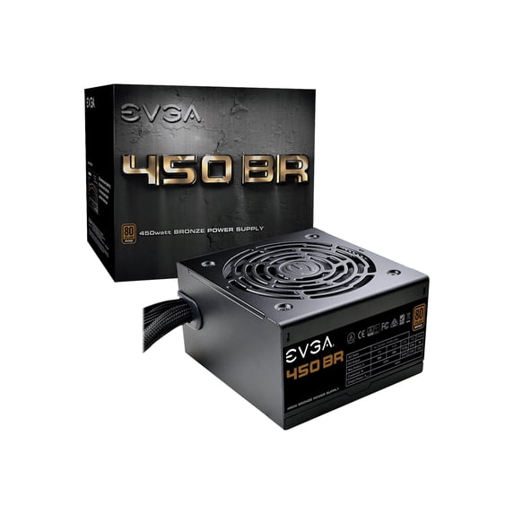 EVGA 450 BR - Power supply (internal) - ATX12V / EPS12V - 80 PLUS Bronze - AC 100-240 V - 450 Watt - active PFC