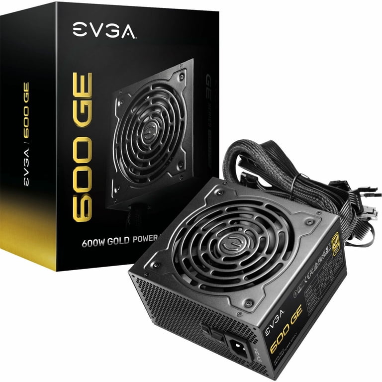 ゴシック　600w EVGA ATX PC Power Supply 600 GE, 80 Plus Gold 600W, Eco Mode, 200