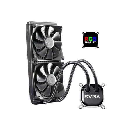 EVGA - CLC 280mm Radiator CPU Liquid Cooling System - Black
