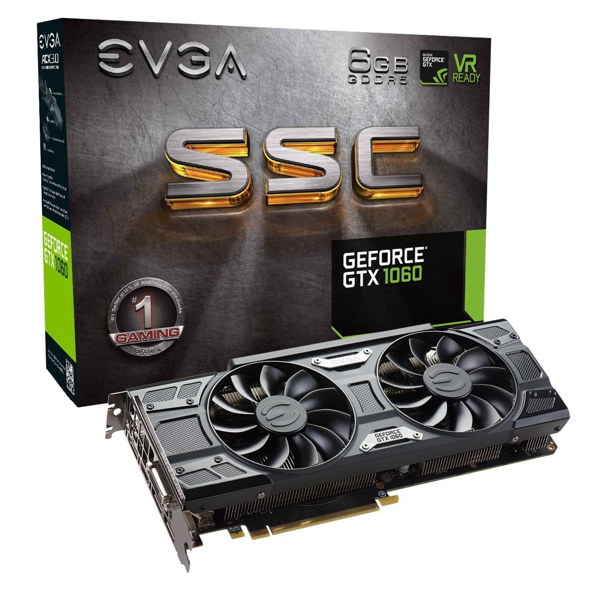 EVGA GeForce GTX 1060 6GB SSC GAMING ACX 3.0, 6GB GDDR5, 06G-P4-6267-KR 