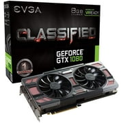 EVGA GeForce GTX 1080 CLASSIFIED GAMING ACX 3.0 8GB GDDR5X RGB LED 10 CM Fan 14 Power Phases Double BIOS DX12 OSD Support PXOC Video Graphics Card 08G-P4-6386-KR