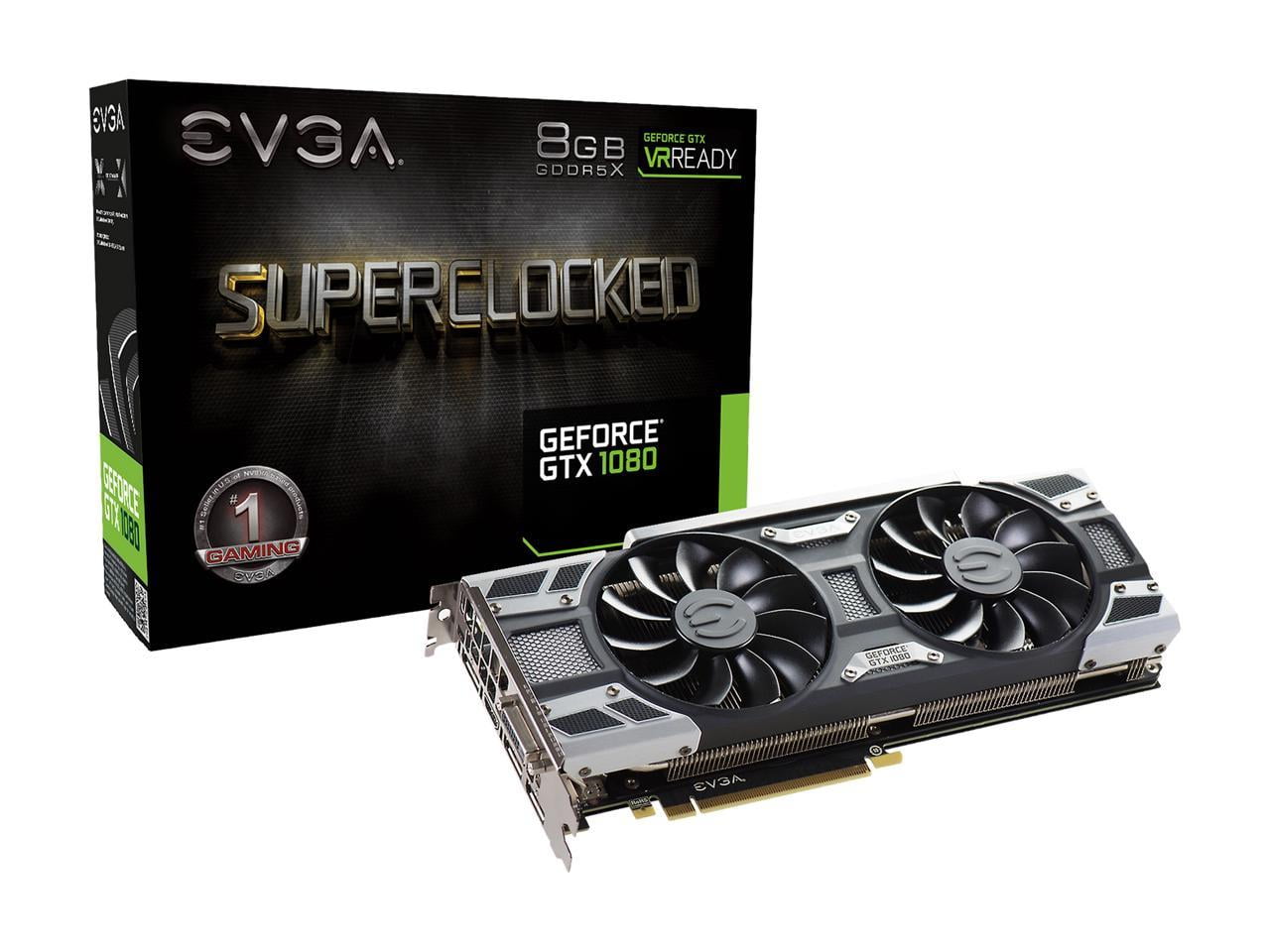 EVGA GeForce GTX 1080 SC GAMING ACX 3.0, 08G-P4-6183-KR, 8GB GDDR5X, Video Graphics Card