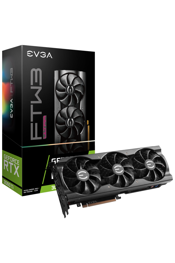GeForce RTX 3060 Ti FTW3 Ultra Gaming, 08G-P5-3667-KR, 8GB GDDR6, iCX3 Cooling, ARGB LED, Metal Backplate