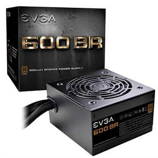 EVGA Power Supply 100-BR-0600-K1 600 BR 600W 80+BRONZE 12V PCI Express 120mm Long SleeveBearing Retail