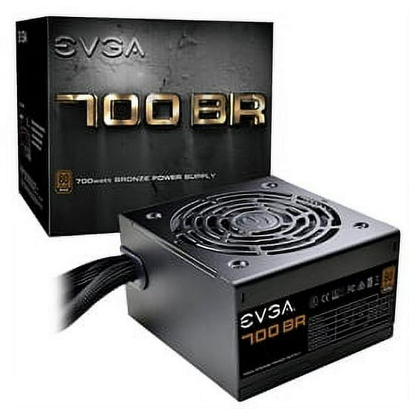 EVGA Power Supply 100-BR-0700-K1 700 BR 700W 80+BRONZE 12V PCI Express 120mm Long SleeveBearing Retail