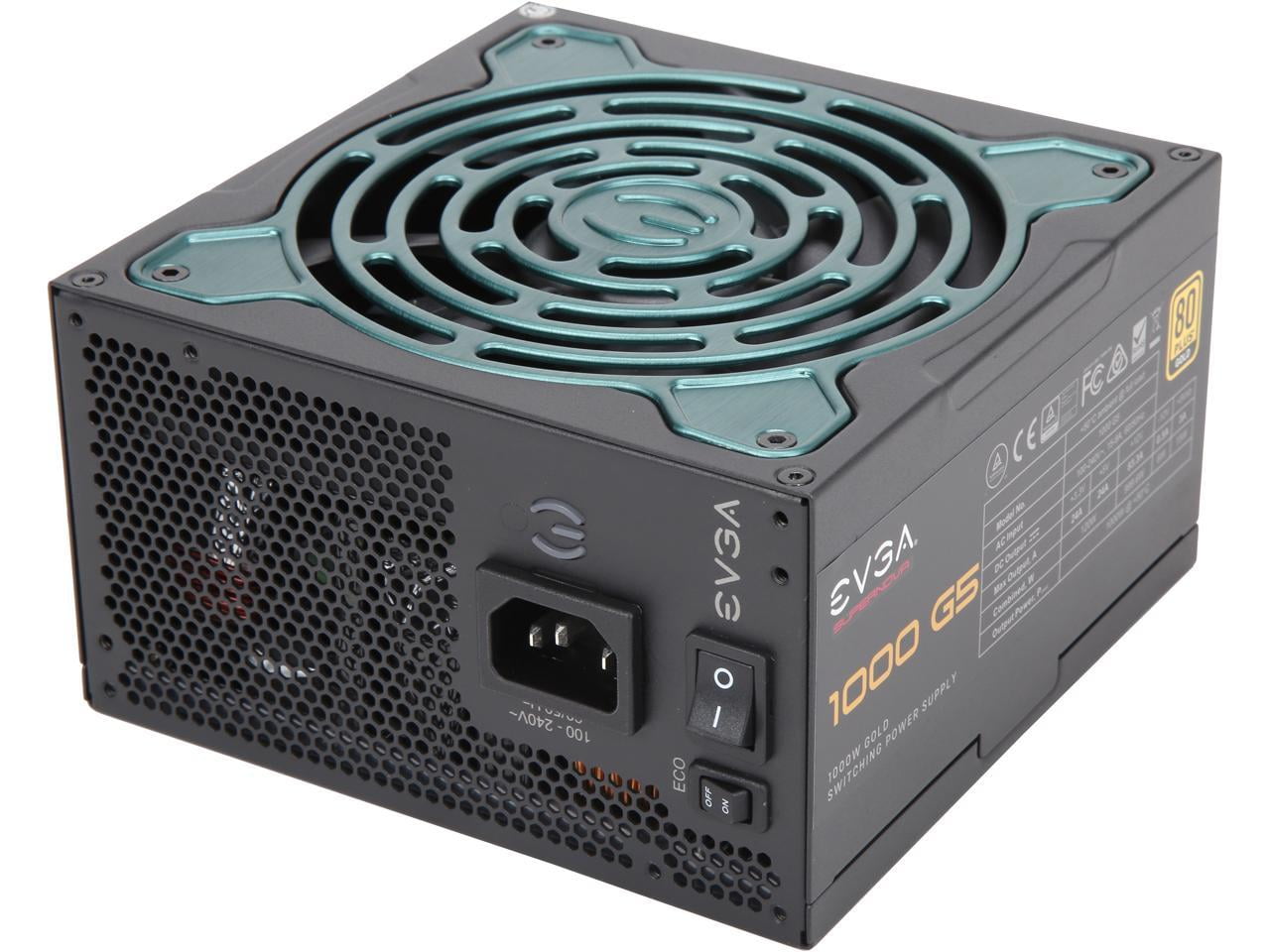 EVGA SuperNOVA 1000 G5, 80 Plus Gold 1000W, Fully Modular, ECO Mode with Fdb Fan, 10 Year 　, Compact 150mm Size, Power Supply 220-G5-1000-X1 Psu 1000w POWER SUPPLY EVGA SUPERNOVA 1000 G5, 80 PLUS GOLD 1000W