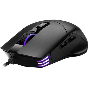 EVGA X12 Gaming Mouse, 8k, Wired, Black, Customizable, Dual Sensor, 16,000 DPI, 5 Profiles, 8 Buttons, Ambidextrous Light Weight, RGB, 905-W1-12BK-KR
