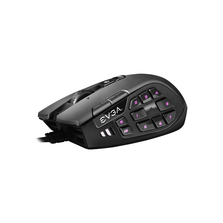 EVGA X15 MMO Gaming Mouse, 8k, Wired, Black, Customizable, 16,000