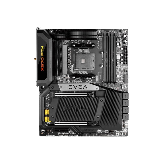 EVGA X570 FTW WIFI - Motherboard - ATX - Socket AM4 - AMD X570 Chipset - USB 3.2 Gen 1, USB-C Gen2, USB 3.2 Gen 2 - Gigabit LAN, Wi-Fi 6, Bluetooth - onboard graphics (CPU required) - HD Audio (8-channel)