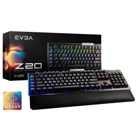 EVGA Z20 Wired Gaming Keyboard with RGB Backlight, Black