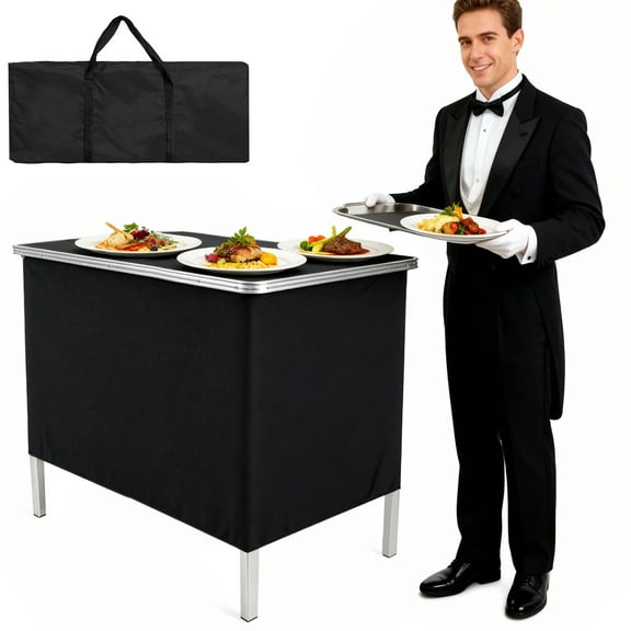 EVGTTI 39 Portable Bar Table for Events,Mobile Bartending Station with Carry Bag for Party, Craft,Fair Tradeshow, Exhibition, Easy Setup,