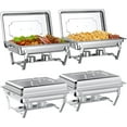 thumbnail image 1 of EVGTTI 4 Pack Chafing Dishes for Buffet Set: Chafers for Catering - Chafing Dish Buffet Set with Lids | Chafers and Buffet Warmers Sets | Serving Food Warmer | Chafers Servers Sets, 1 of 6