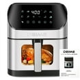 thumbnail image 1 of EVGTTI 6.2QT 1500W Air Fryer Oven, Clear Windows, Custom Program Options, 10-in-1 Functions, Crisps, Broils, Roasts, Dehydrates, Bakes, Reheats, Non-Stick Basket, 1 of 5