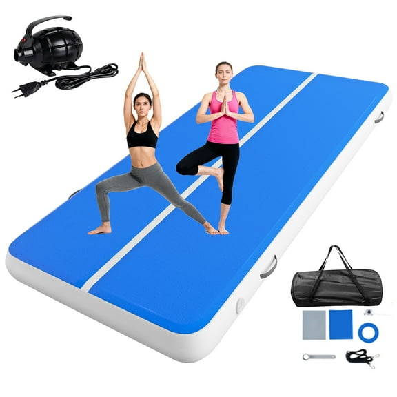 EVGTTI Inflatable Air Gymnastics Mat Training 20FT*6.6FT*8IN Mats Thickness Gymnastics Tracks for Home Use/Training/Cheerleading/Yoga/Water with Pump