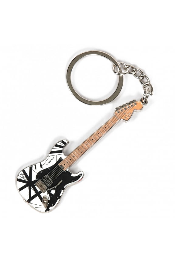 - Eddie Van Halen - Black & White 78 Guitar Keychain