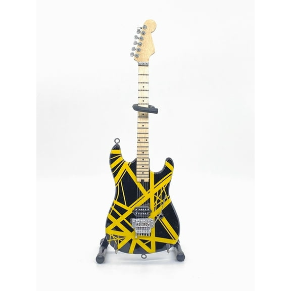 EVH - Eddie Van Halen - Bumblebee Black & Yellow Mini Guitar Replica Collectible EVH-002