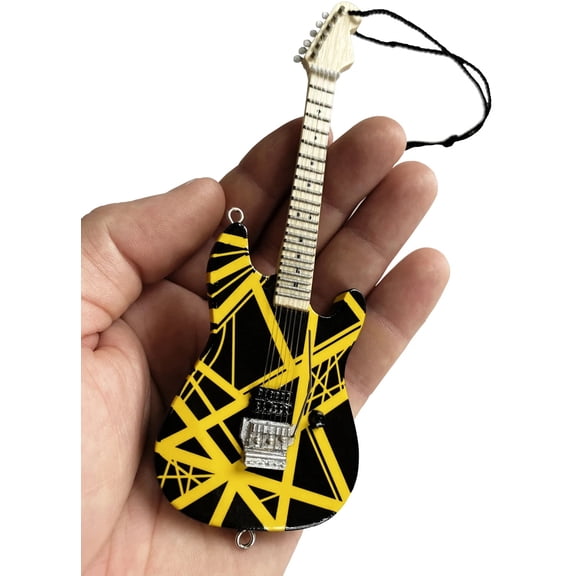 EVH Eddie Van Halen VH2 Bumblebee Guitar Holiday Ornament EVH-002-6