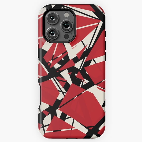 EVH Red Stripes Guitar Music Rock Band Phone Case for iPhone 11 12 13 14 15 16 17 Pro Max