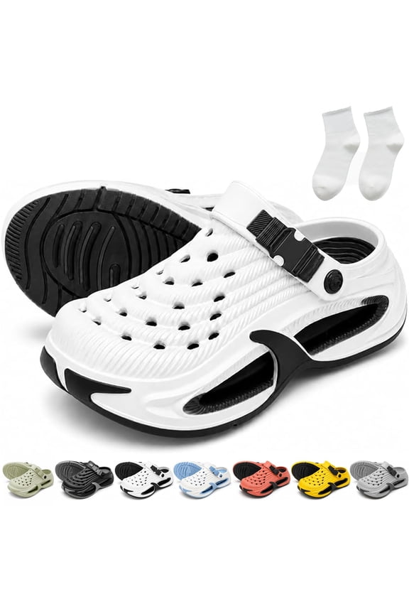 3D Performance Cloud Clogs, EVA Thick-Soled Non-Slip Slip-On Summer Sandals for Men Women, Lightweight Hollow Shoes