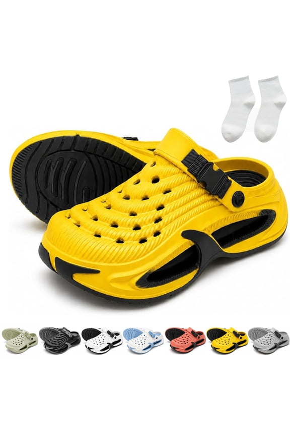 3D Performance Cloud Clogs, EVA Thick-Soled Non-Slip Slip-On Summer Sandals for Men Women, Lightweight Hollow Shoes