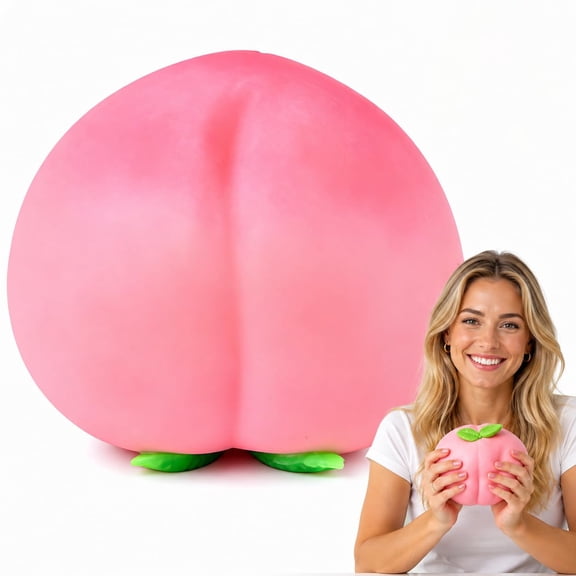 EVHRZN Banana Squishy, Soft Jumbo Banana Strawberry Peach Giant Big Realistic Moldable Squishys Slow Rising Ball for Anxiety Stress Party Favor for Adults
