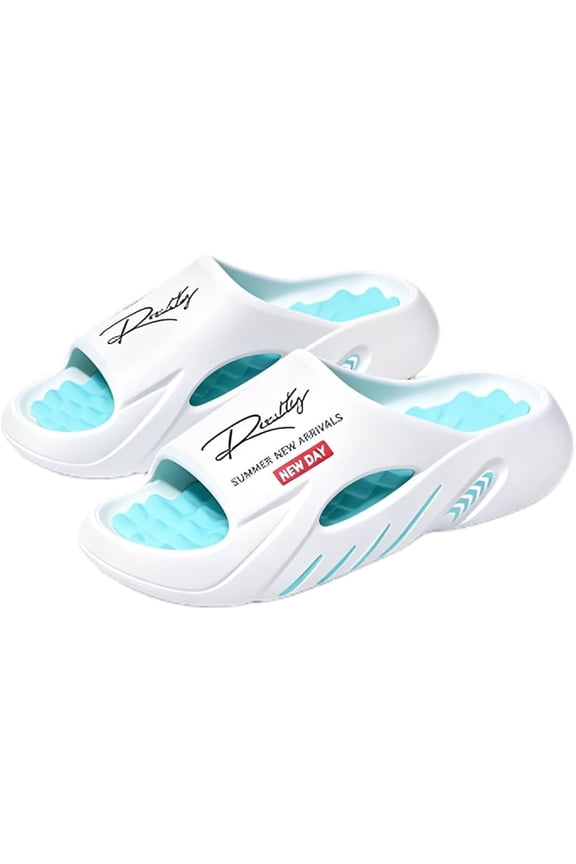Mens Slip on Shoes, Non-slip Thick Sole Cloud Slides, Summer Comfortable Beach Walking Cushioned Sandals Slippers Unisex