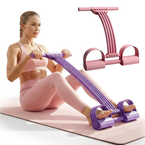 EVHRZN Pedal Resistance Bands with Handles, Upgrade Adjustable 8-Tubes Multifunction Tension Rope, Foot Pedal Resistance Bands for Fashion Puller Exercise Abdomen Waist Arm Leg