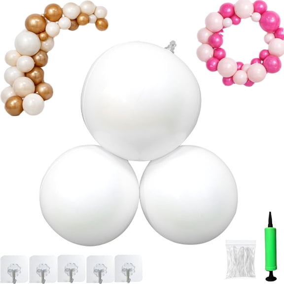 EVHRZN Reusable Inflatable Balloon Garland Arch Kit, 3/7 PCS Linked Pvc Balloons with Elastic Bands & Leak-proof Nozzle, Party Decoration for Birthdays, Weddings & Valentine's Day