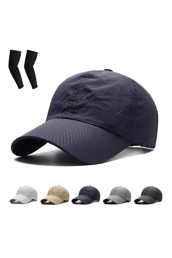 Sunscreen Breathable Baseball Cap, Unisex Quick-Dry Baseball Cap with Adjustable Strap, for Golf Travel