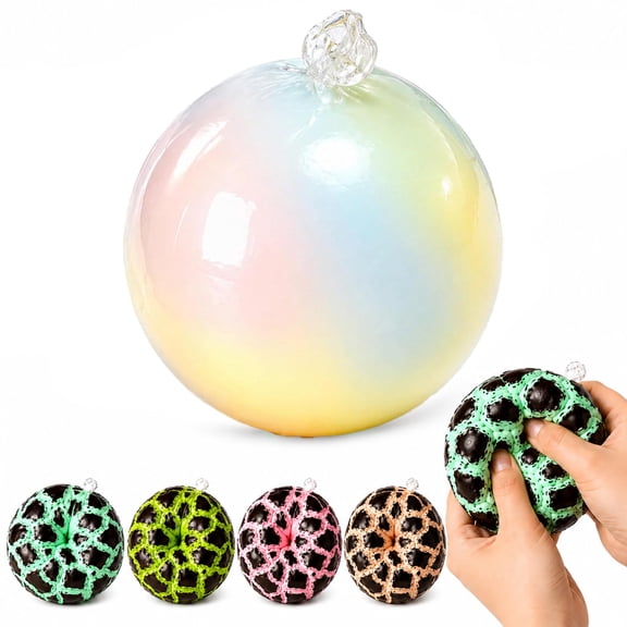 EVHRZN Wax Cracking Squishy Ball, Crunchy Sensory Stress Ball (Candy Color) | Crackable Shell Texture Soft Slow-Rebound Core Satisfying Sensory Experience Portable