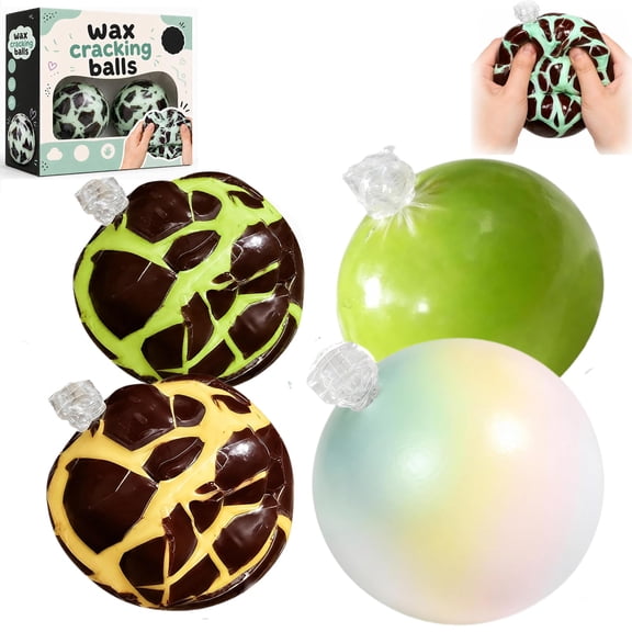 EVHRZN Wax Cracking Squishy, Crispy Crunchy Stress Balls with Crispy Shell